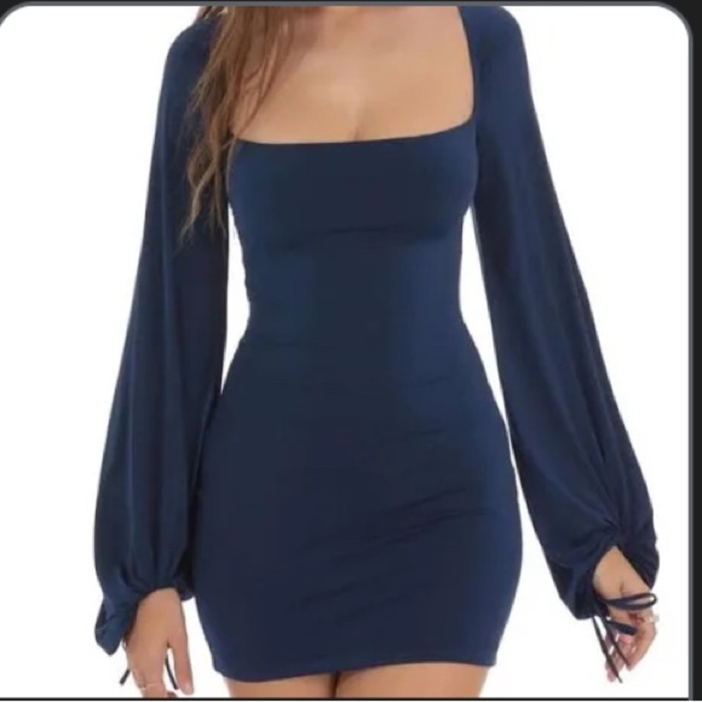 Lucy in the Sky Midnight Blue Long Sleeve Dress